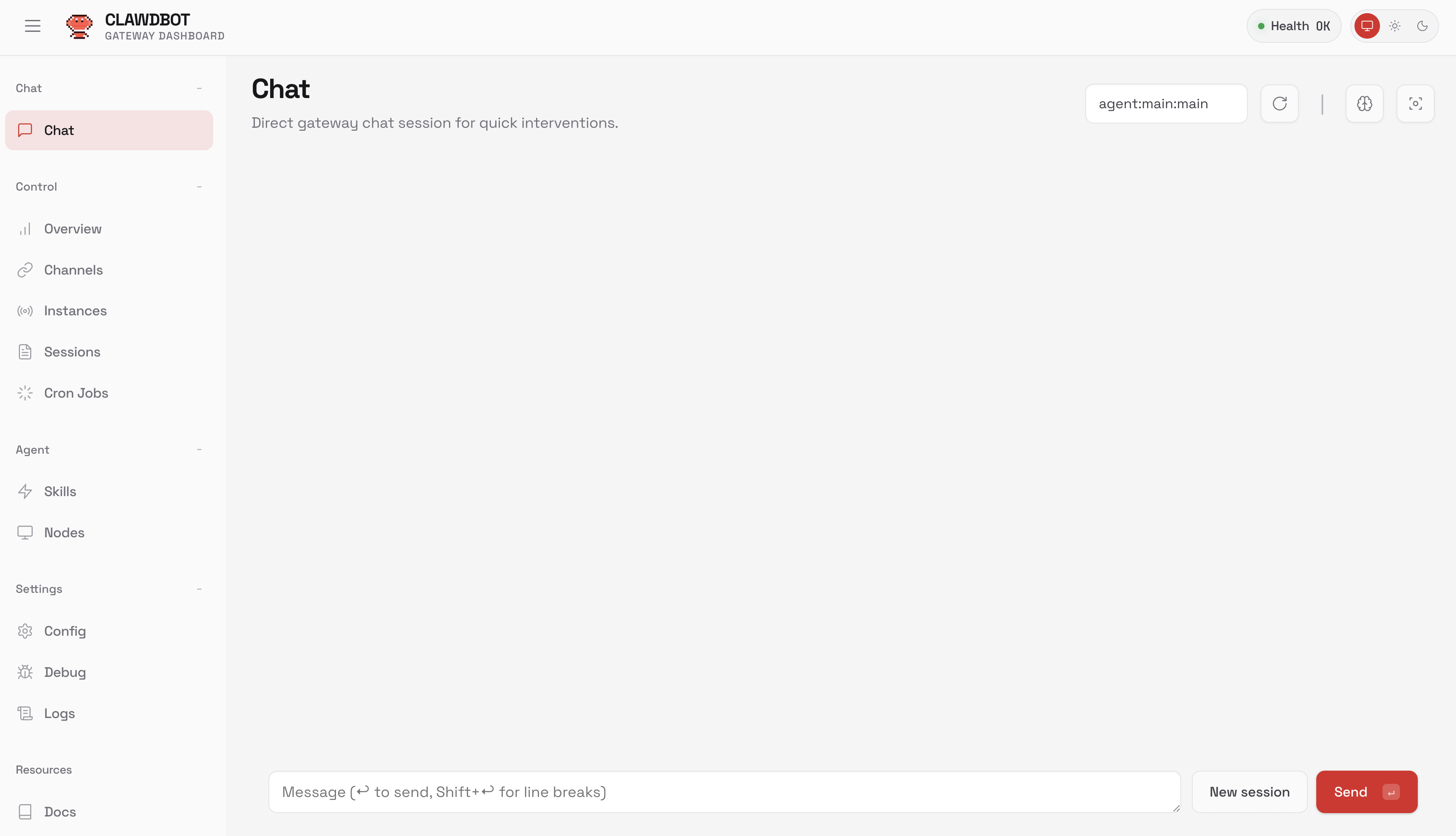 OpenClaw Control UI — webgebaseerd beheer dashboard