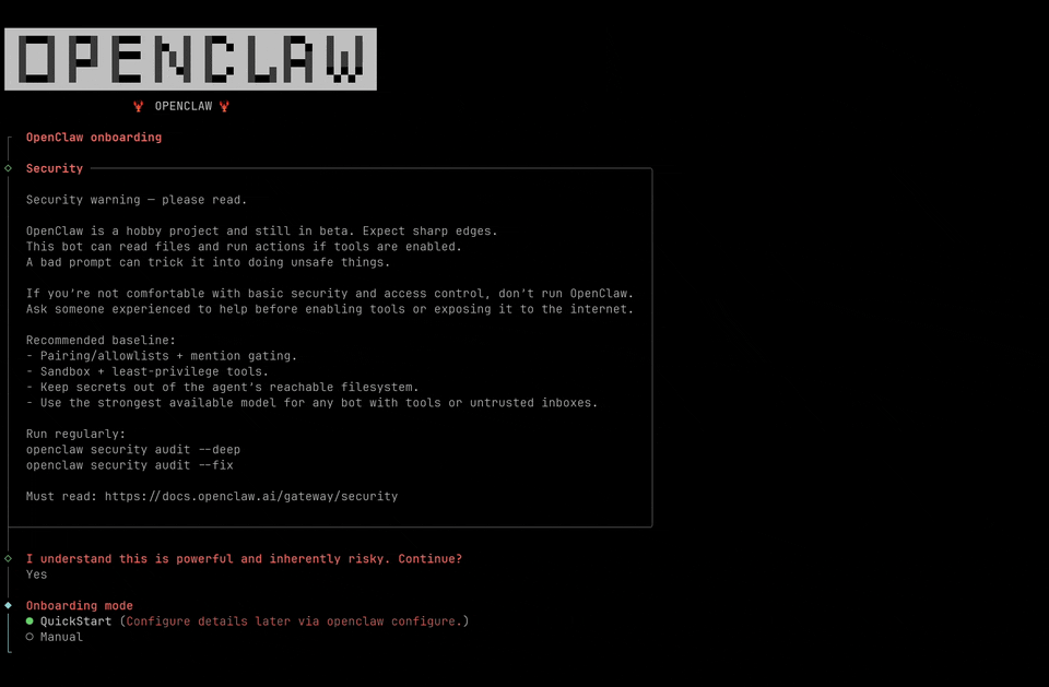 OpenClaw Terminal UI (TUI) in actie